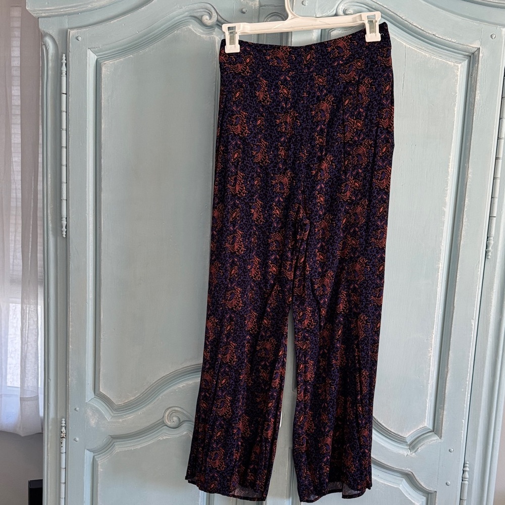 Elevenses Multicolor Patterned Wide Leg Pants